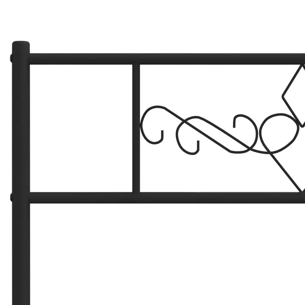 Black Metal Bed Frame King Single 107x203cm