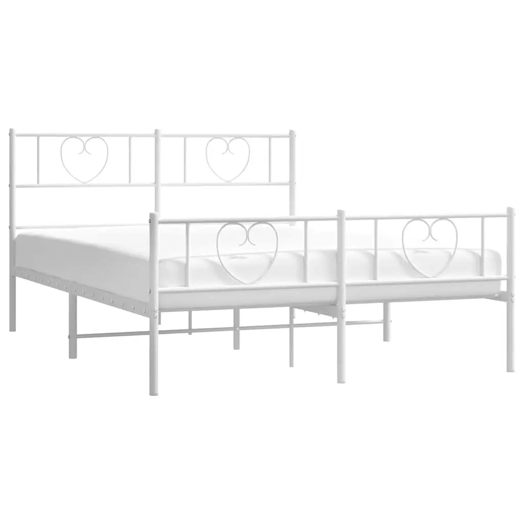 White Metal Bed Frame 150x200 cm