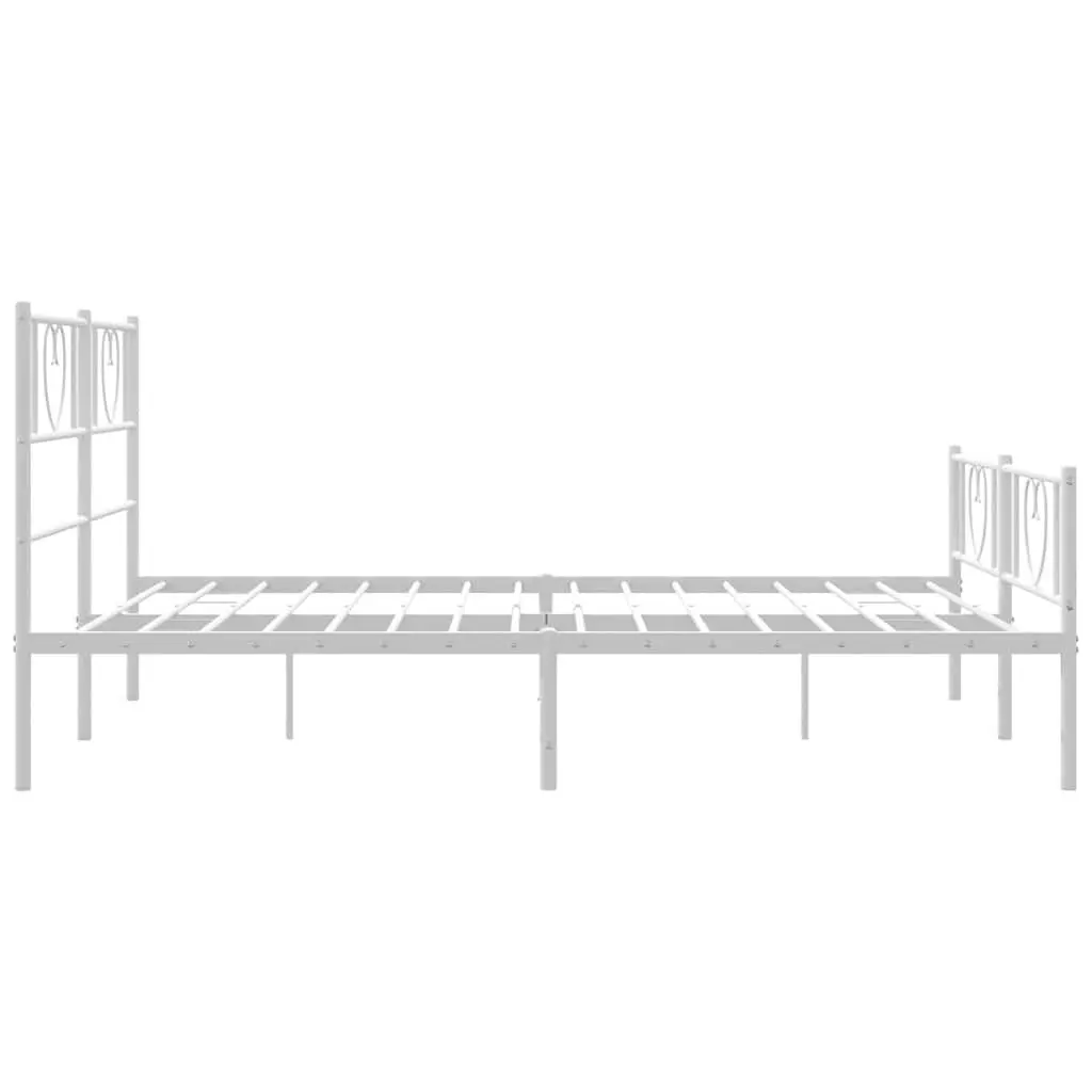 White Metal Bed Frame 150x200 cm
