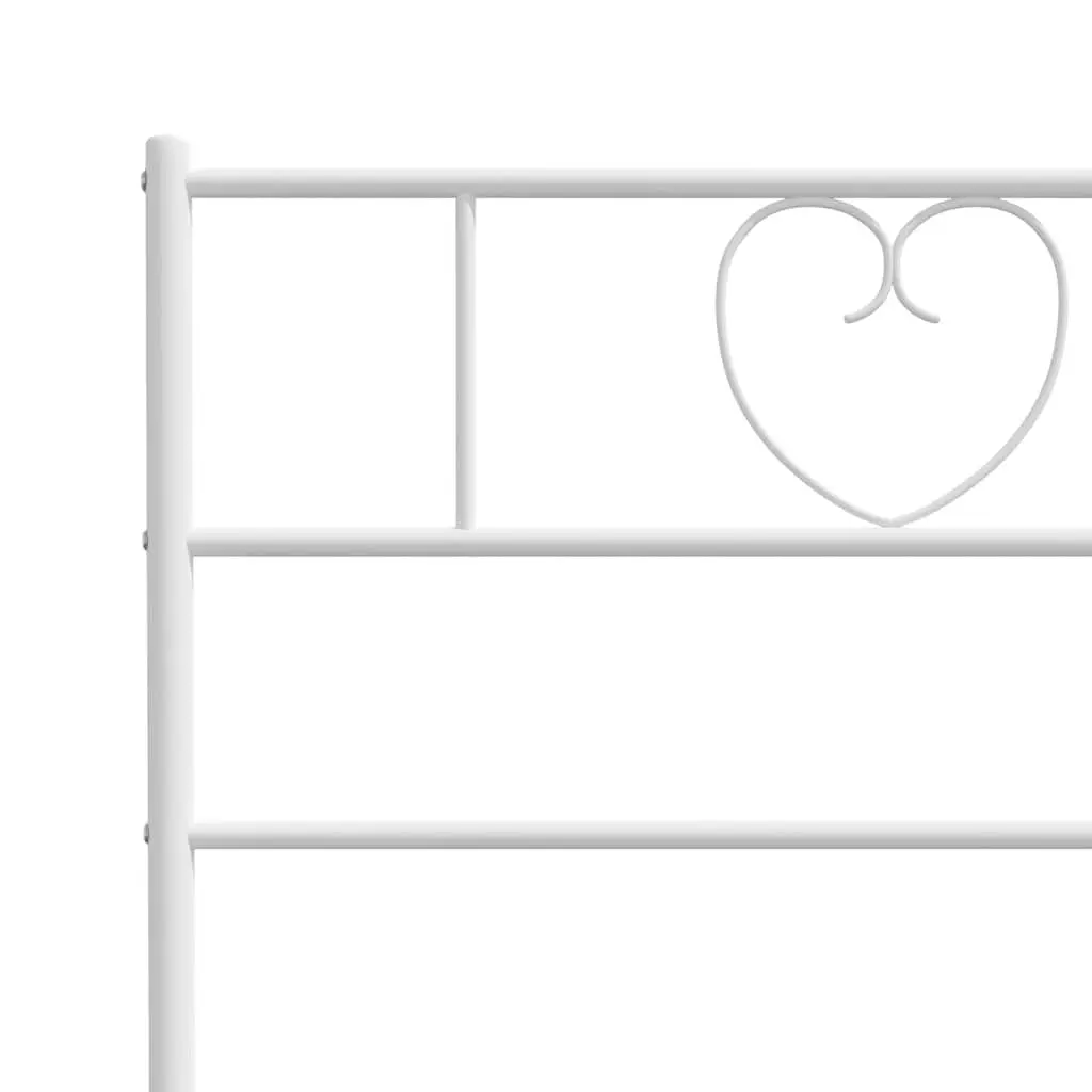 White Metal Bed Frame 150x200 cm
