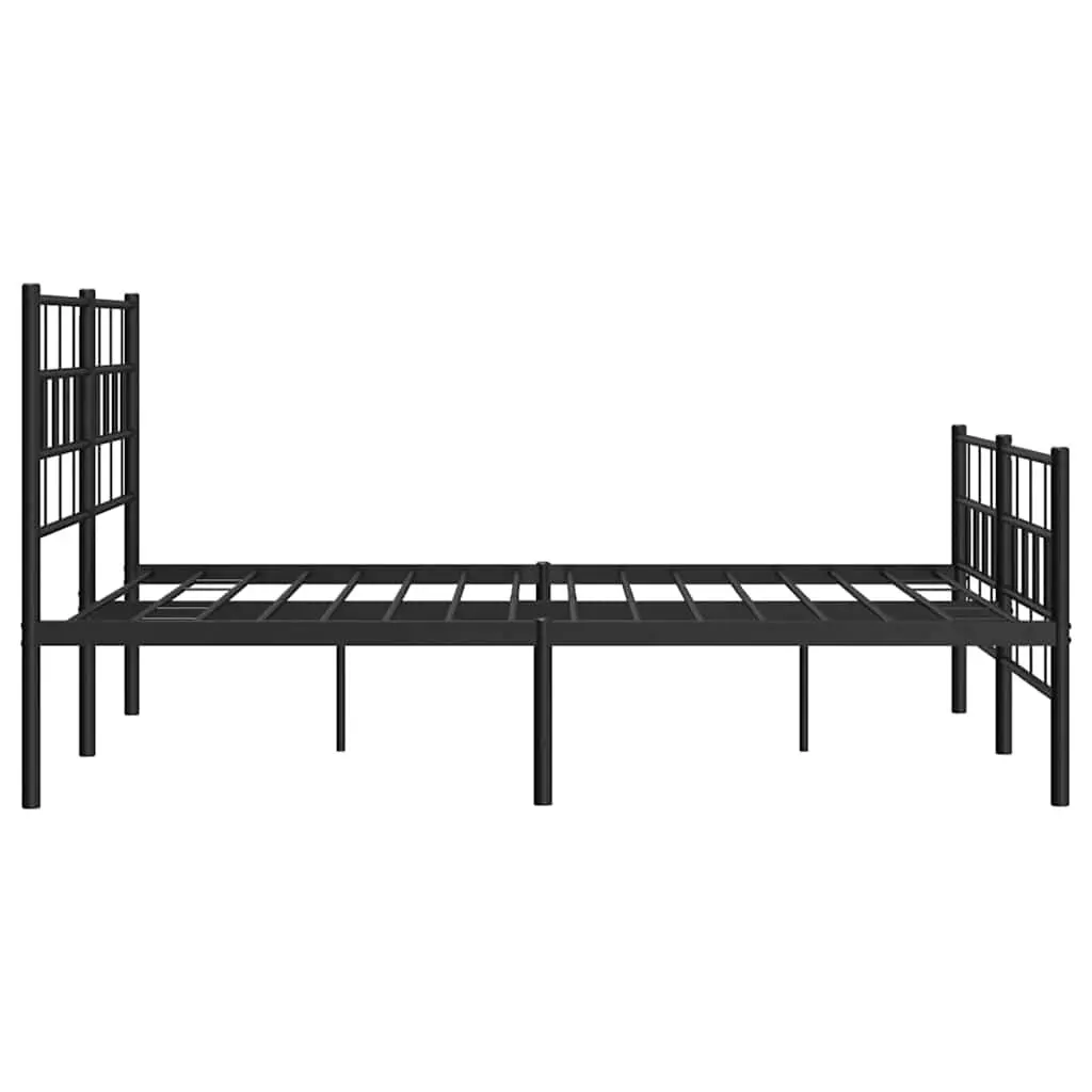 Metal Bed Frame 135x190 cm with Footboard