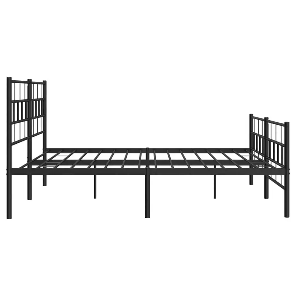 King Size Metal Bed Frame 183x203cm in Black
