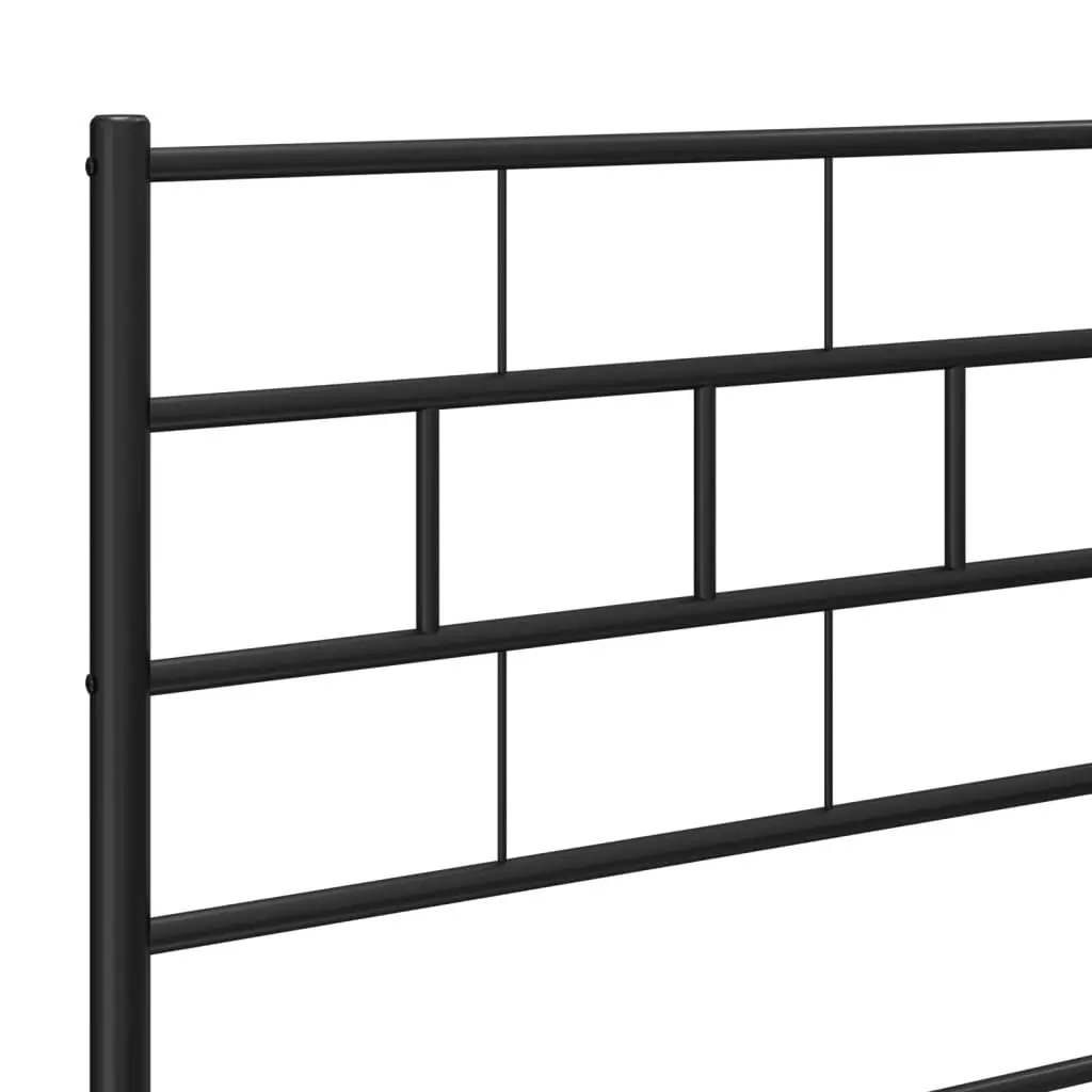 King Size Metal Bed Frame 183x203cm in Black