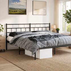 Black Metal Headboard for 180cm Bed Frame