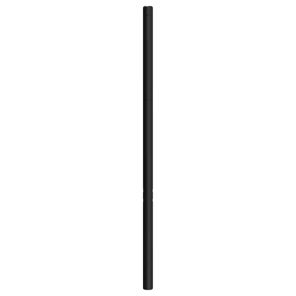 Metal Headboard Black 180cm Powder-coated Steel Bed Frame Header