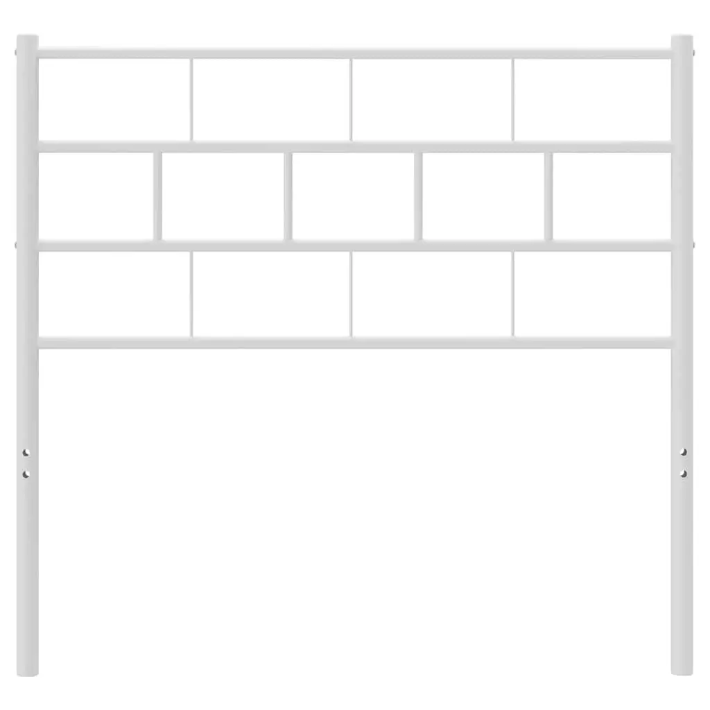 Metal Headboard White 90cm Powder Coated Steel Frame Bed Support