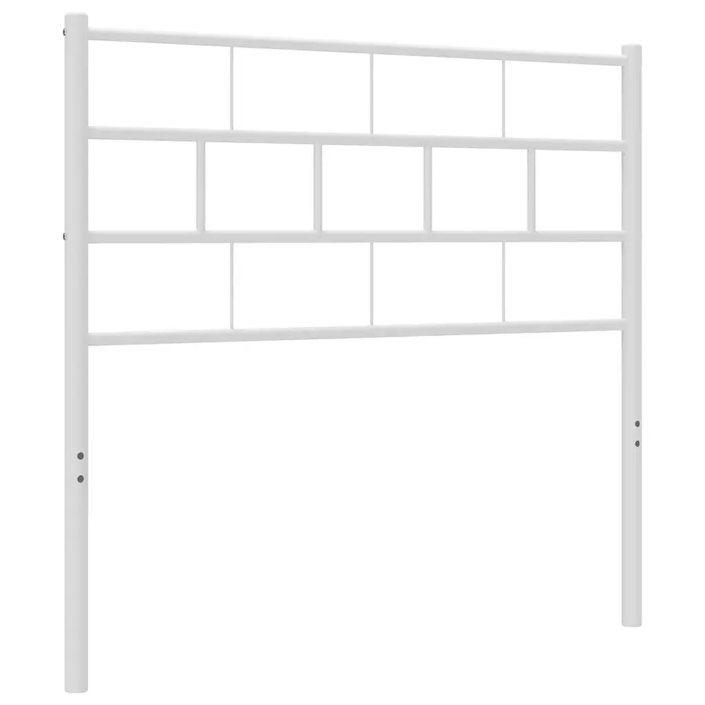 Metal Headboard White 107cm Bed Header Stylish Design Powder-Coated Steel