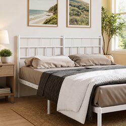 White Metal Headboard 150cm for Stylish Bedrooms