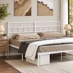 White Metal Headboard 180cm for a Cozy Bedroom