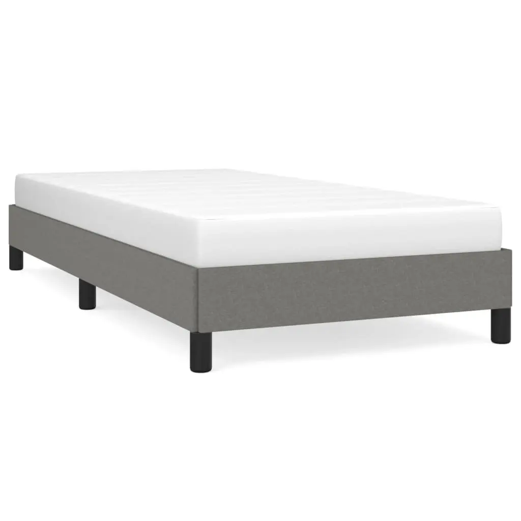 Grey Fabric Upholstered King Single Bed Frame