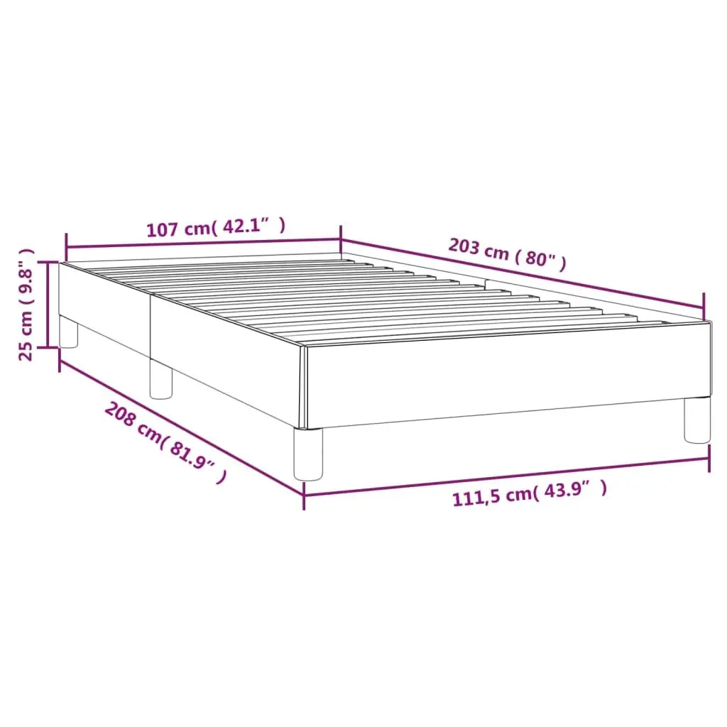 Grey Fabric Upholstered King Single Bed Frame