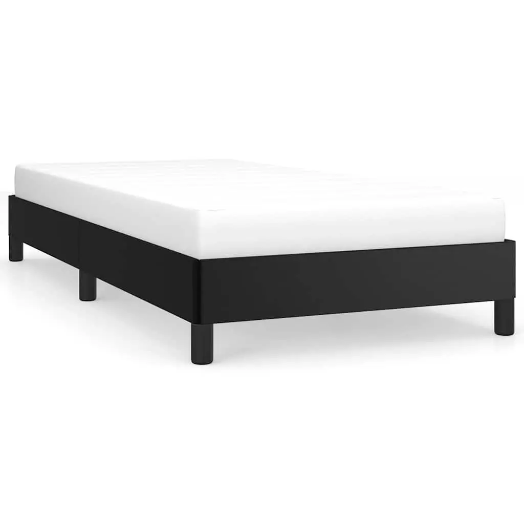 Black Faux Leather King Single Bed Frame