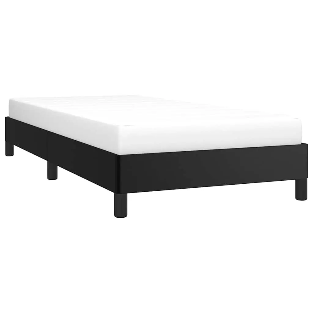 Black Faux Leather King Single Bed Frame