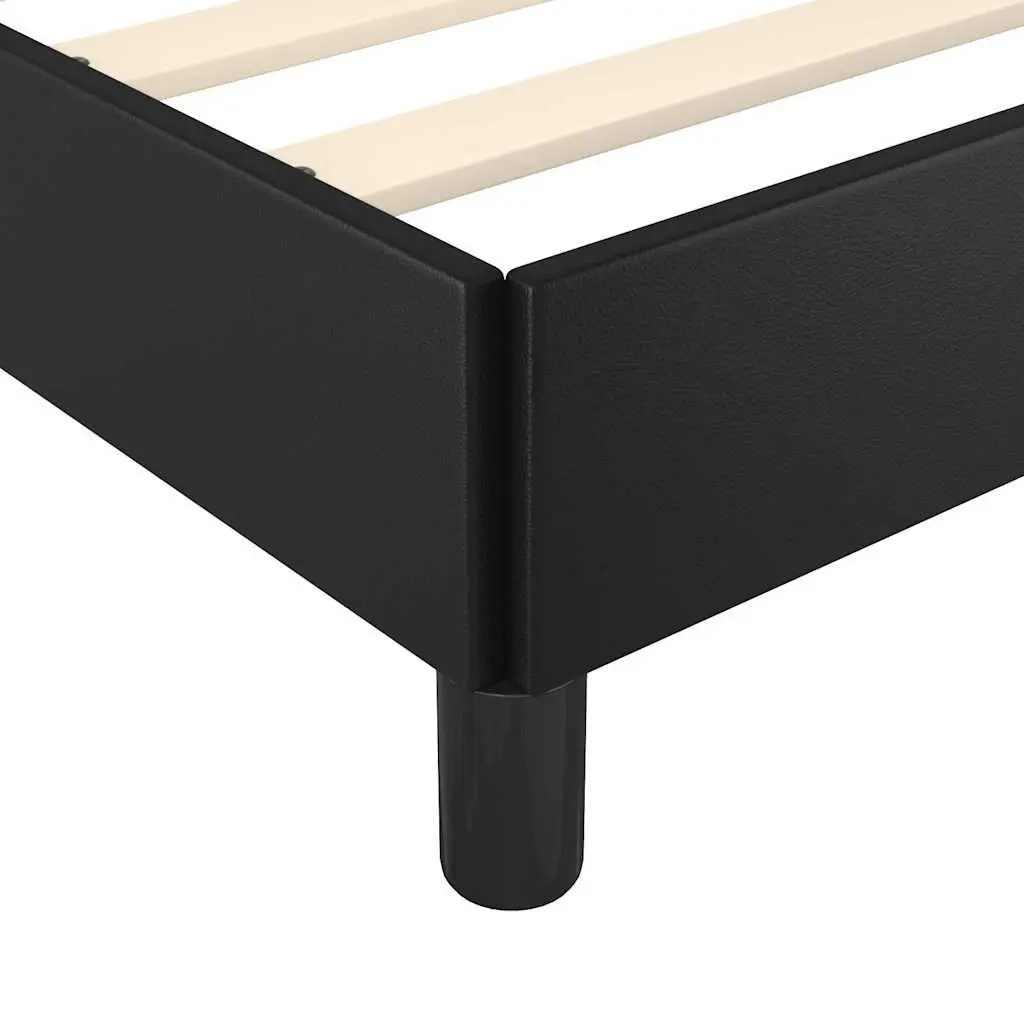 Black Faux Leather King Single Bed Frame