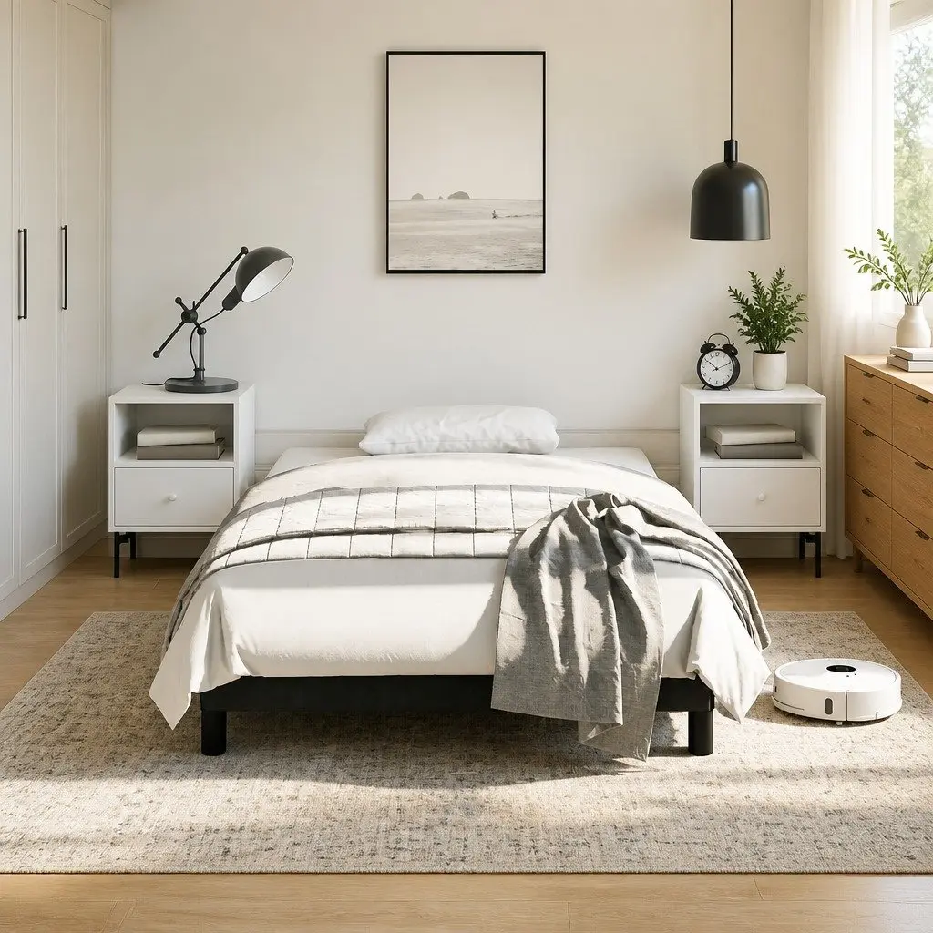 Black Velvet King Single Bed Frame Upholstered Bedroom Furniture No Mattress