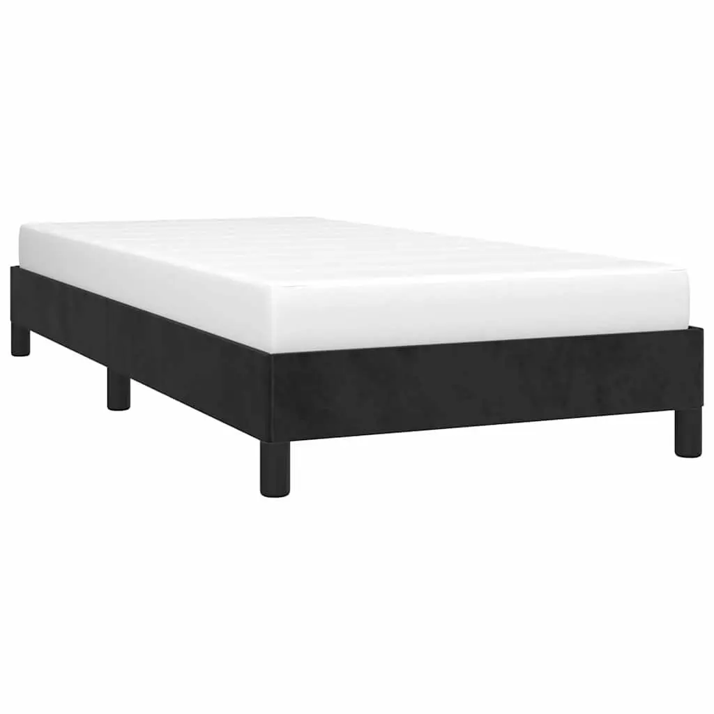 Black Velvet King Single Bed Frame Upholstered Bedroom Furniture No Mattress