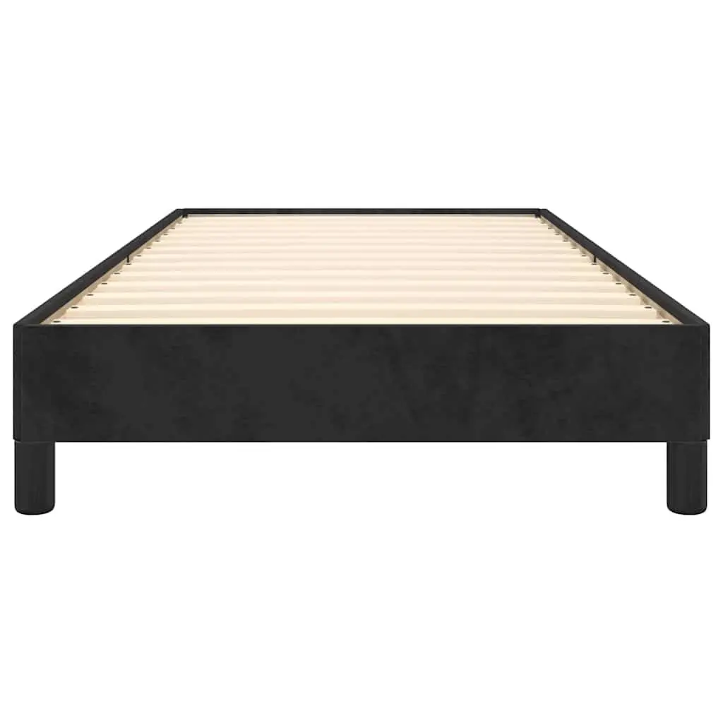 Black Velvet King Single Bed Frame Upholstered Bedroom Furniture No Mattress