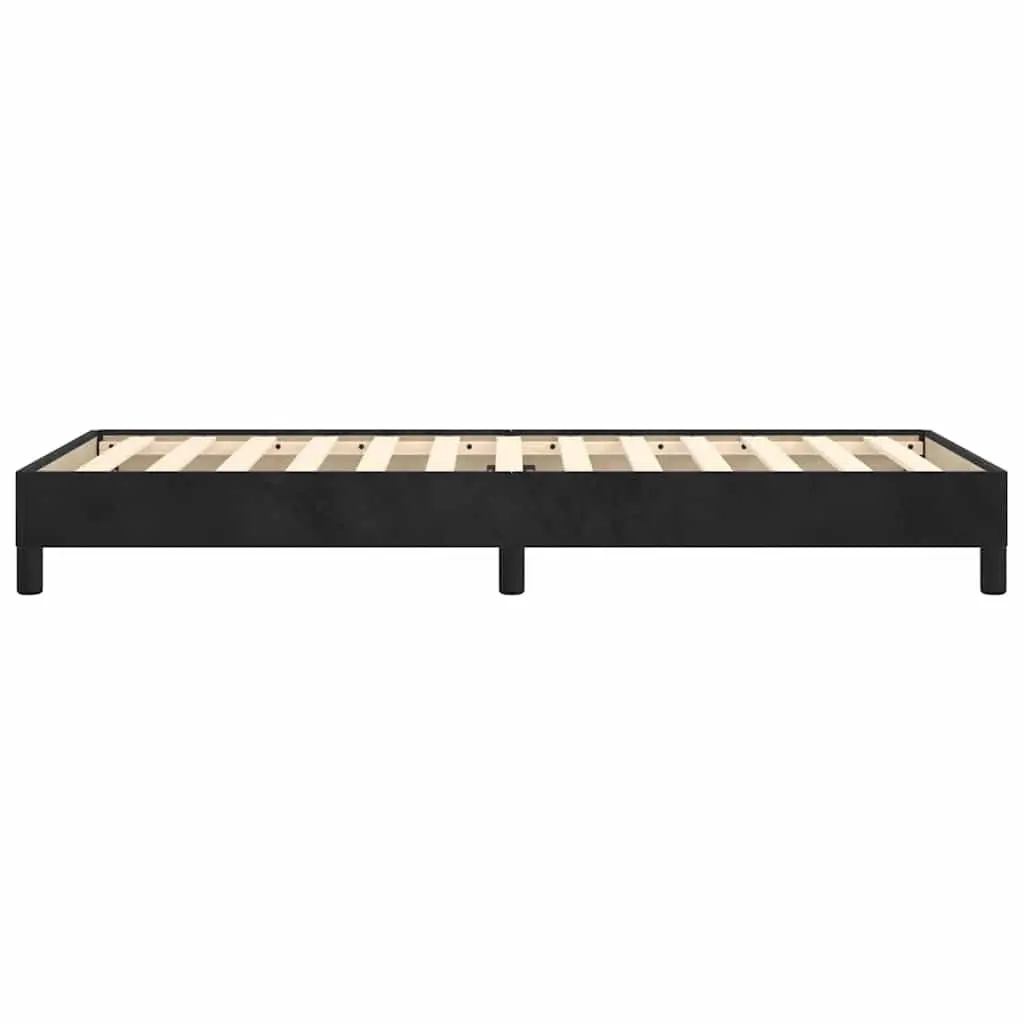 Black Velvet King Single Bed Frame Upholstered Bedroom Furniture No Mattress