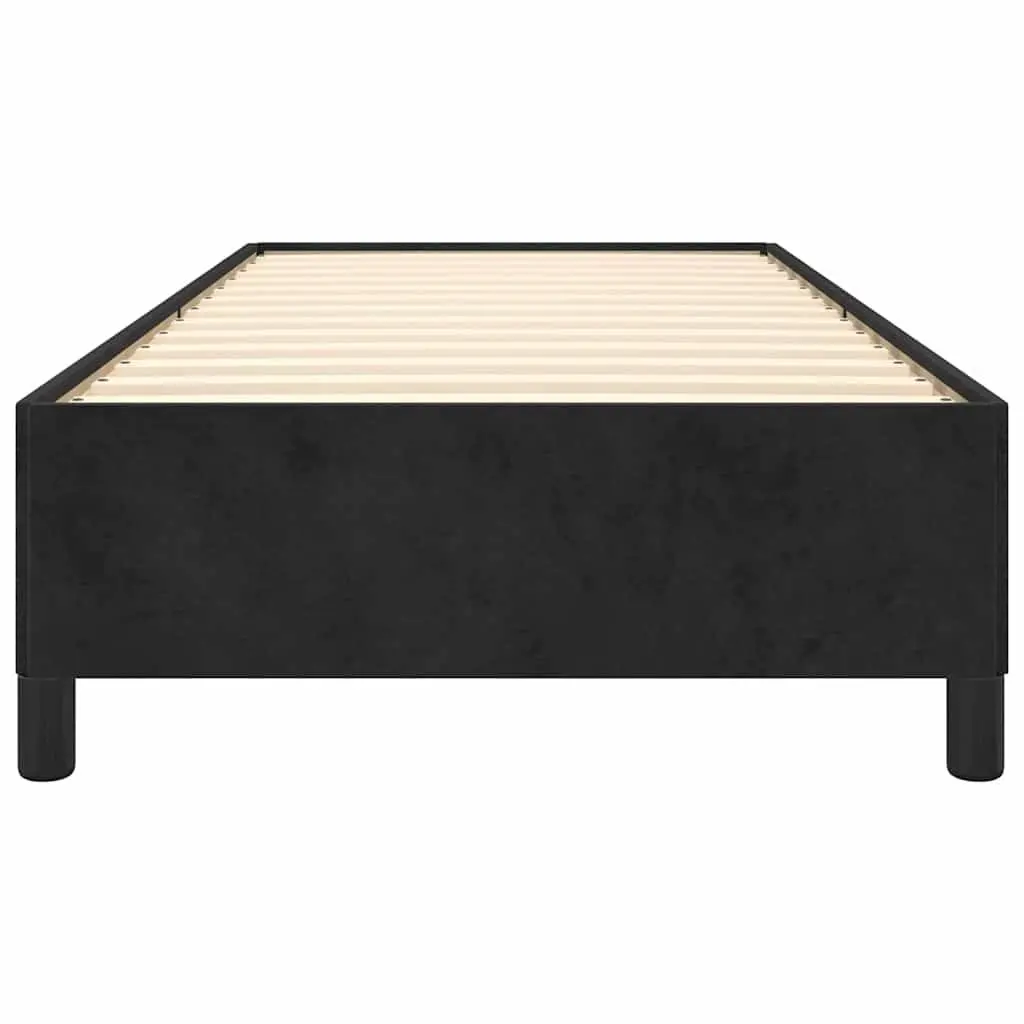 Velvet Upholstered King Single Bed Frame in Black