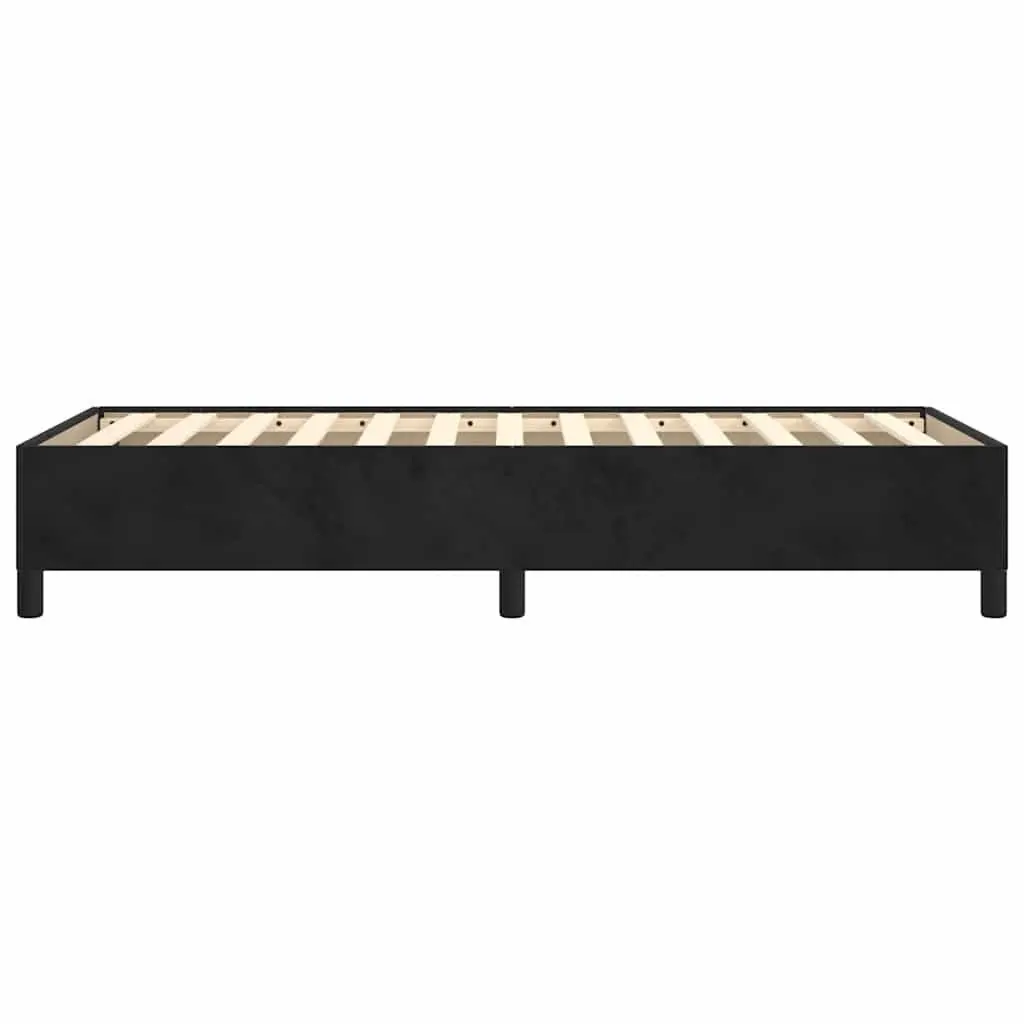 Velvet Upholstered King Single Bed Frame in Black