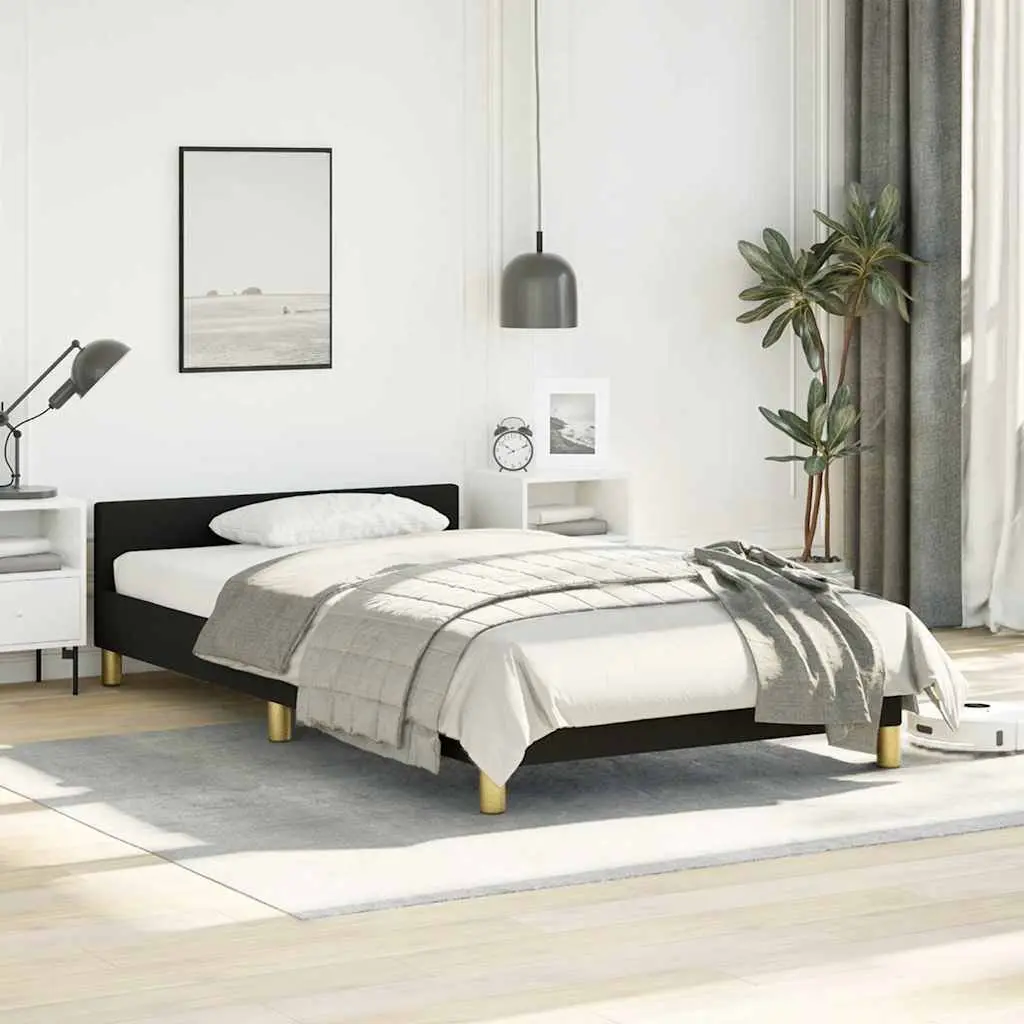 King Single Bed Frame in Black Fabric