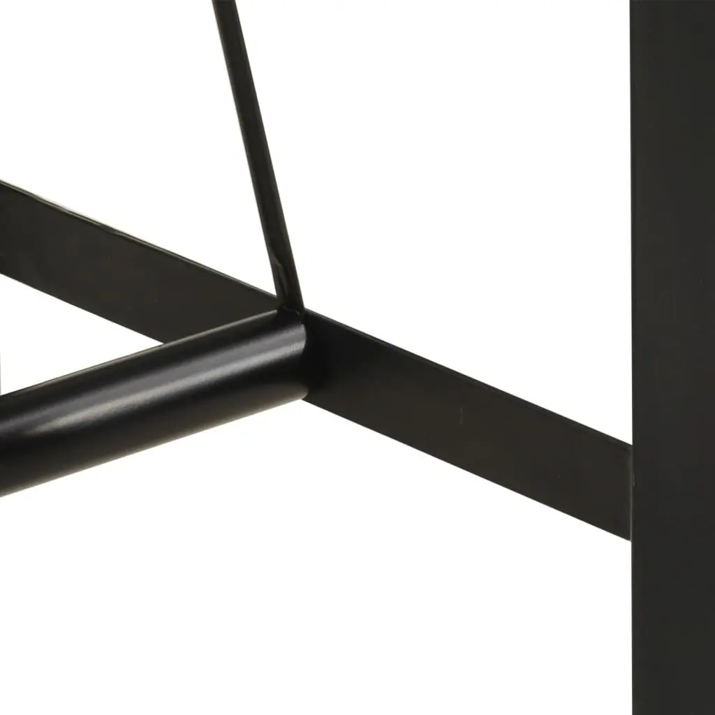 Solid Acacia Wood Bar Table with Iron Frame