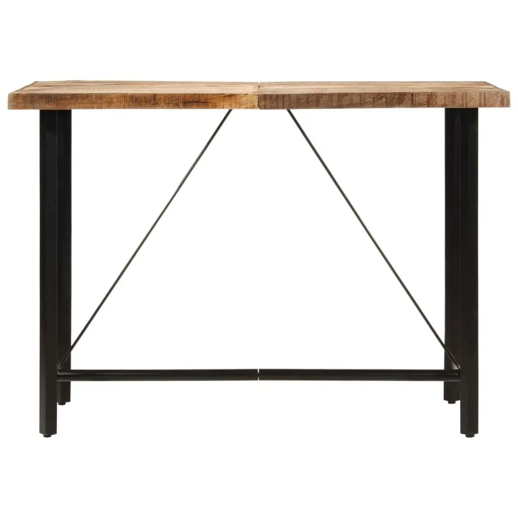 Mango Wood Bar Table with Iron Frame 150x70x107 cm for Kitchen Dining and Bistro