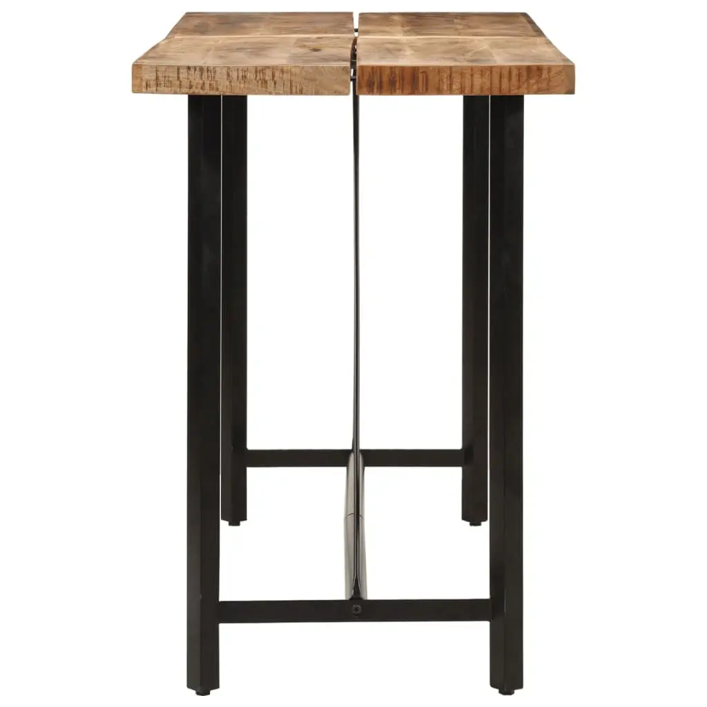Mango Wood Bar Table with Iron Frame 150x70x107 cm for Kitchen Dining and Bistro