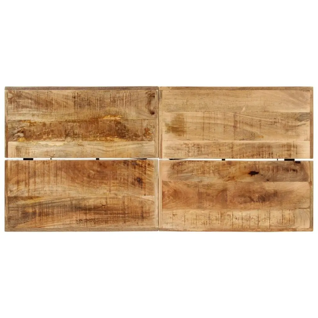 Mango Wood Bar Table with Iron Frame 150x70x107 cm for Kitchen Dining and Bistro