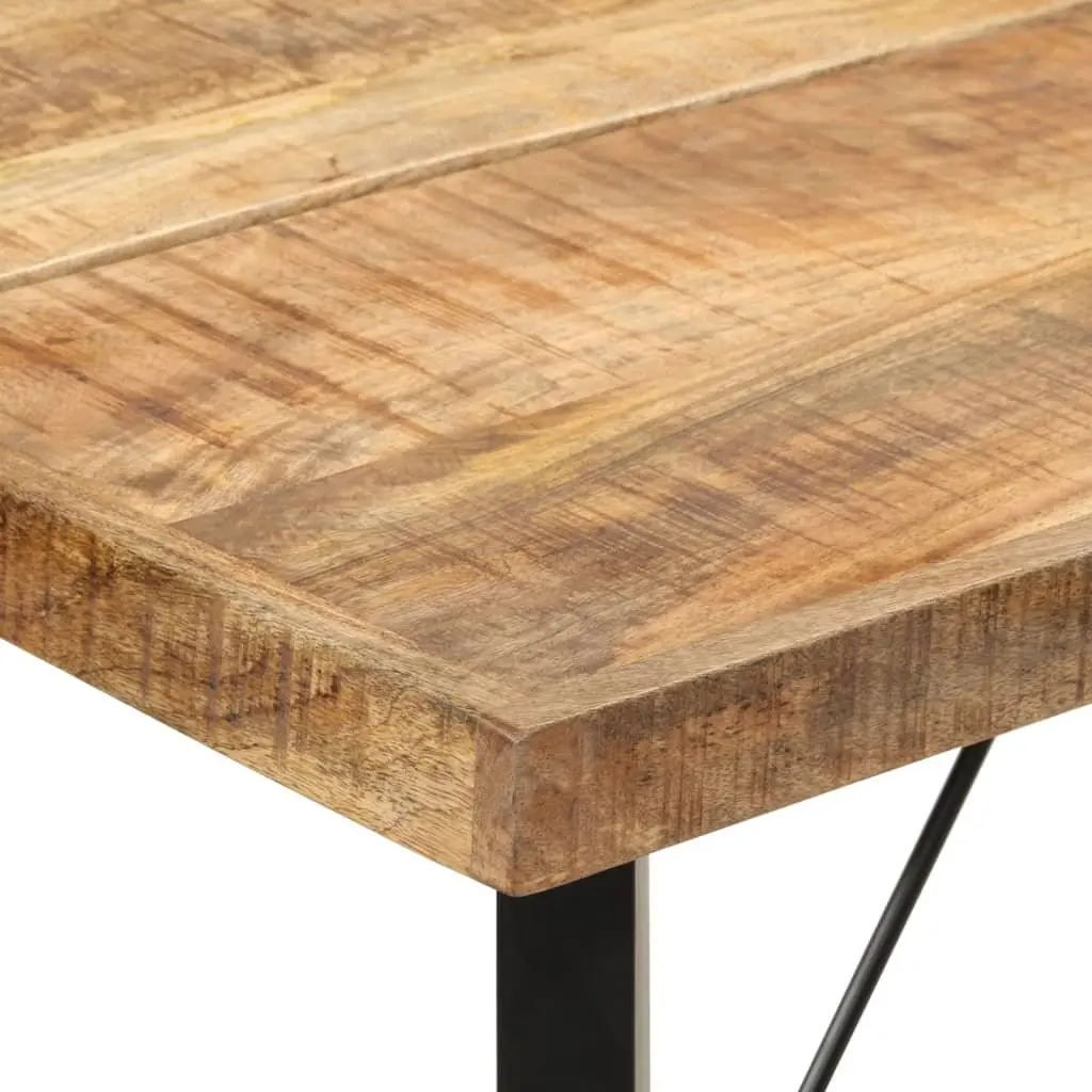 Mango Wood Bar Table with Iron Frame 150x70x107 cm for Kitchen Dining and Bistro