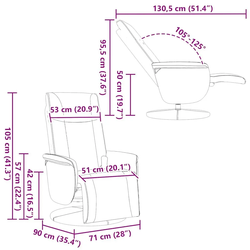 Massage Recliner Chair with Footrest