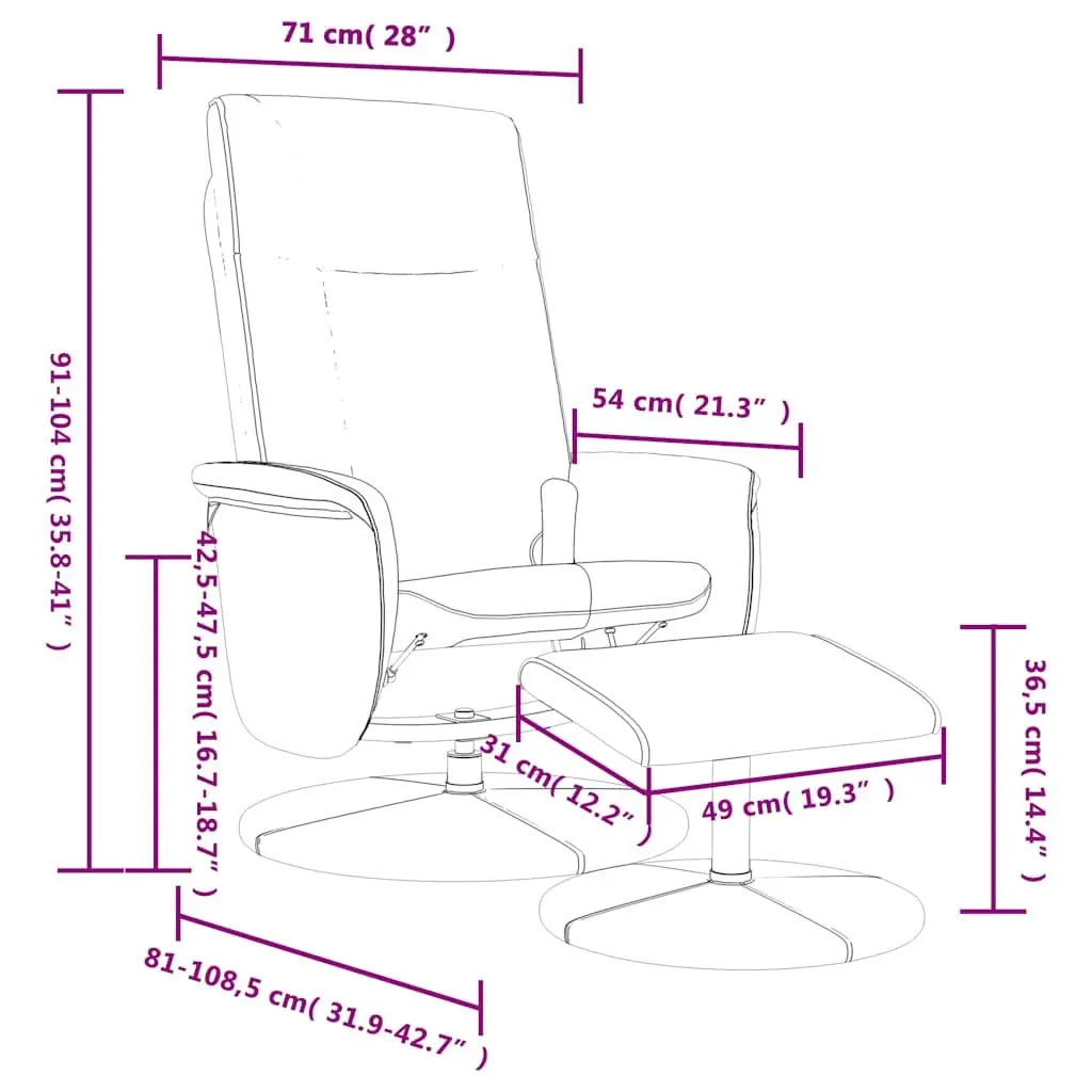 Black Massage Recliner Chair with Footstool and Swivel