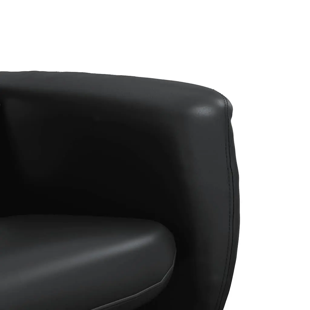 Black Massage Recliner Chair with Footstool and Swivel