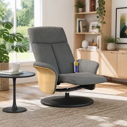 Inviting Grey Massage Recliner Chair with Adjustable Features