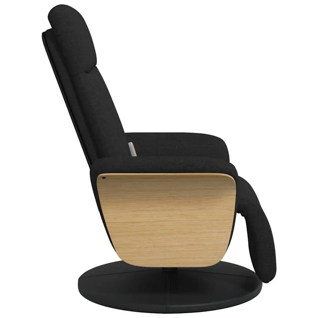 Massage Recliner Chair Adjustable 360 Degree Swivel Black Fabric