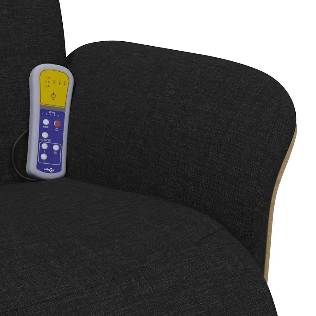 Massage Recliner Chair Adjustable 360 Degree Swivel Black Fabric