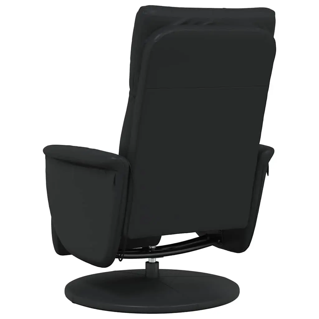 Massage Recliner Chair Swivel Black Faux Leather Vibration 360-Degree