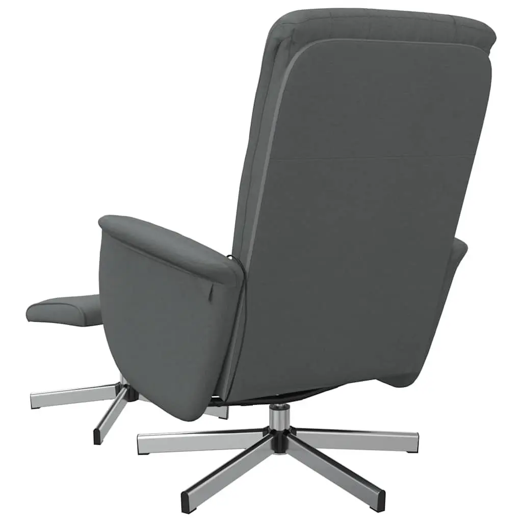 Grey Fabric Massage Recliner Chair with Footstool