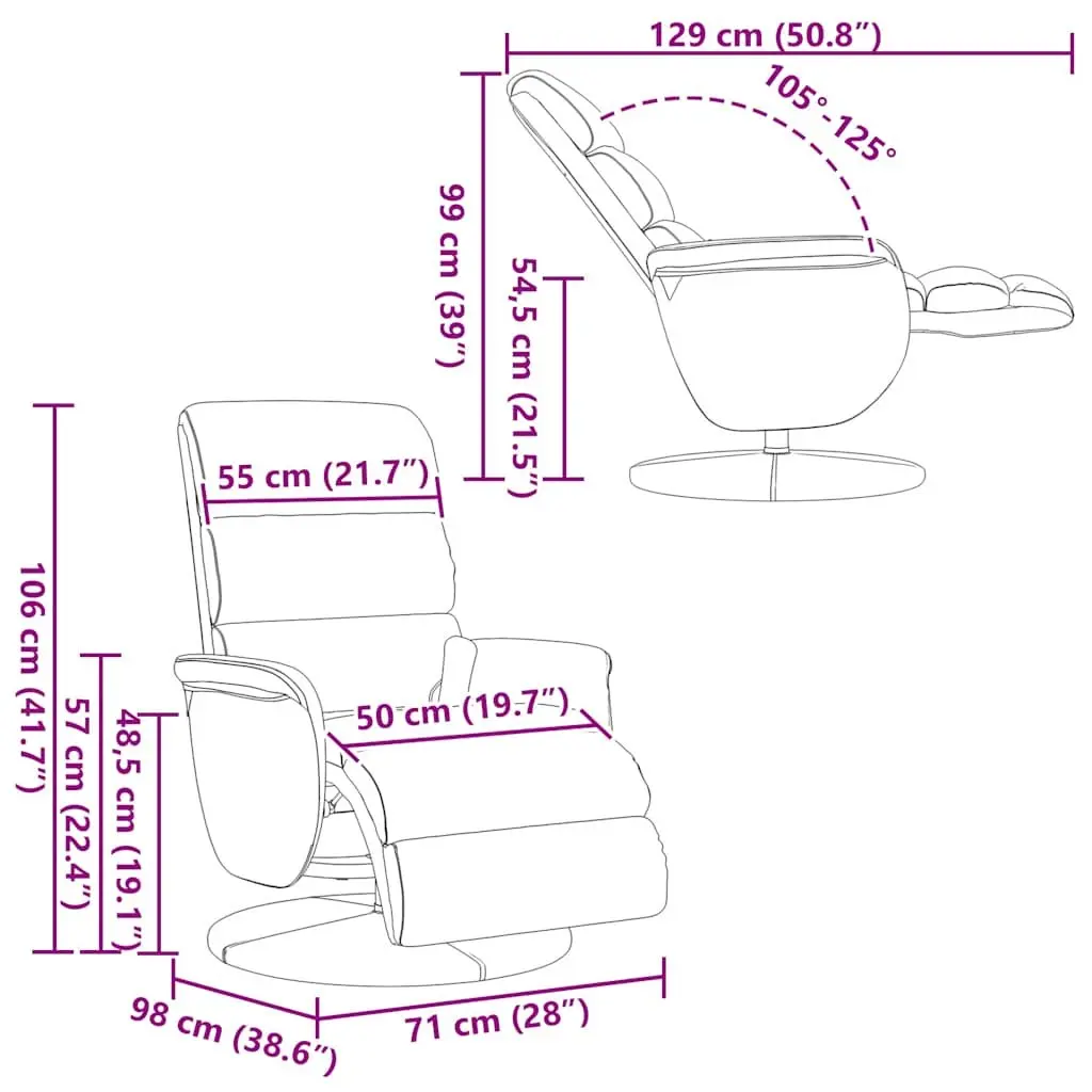 Black Massage Recliner Chair with Footrest and Swivel