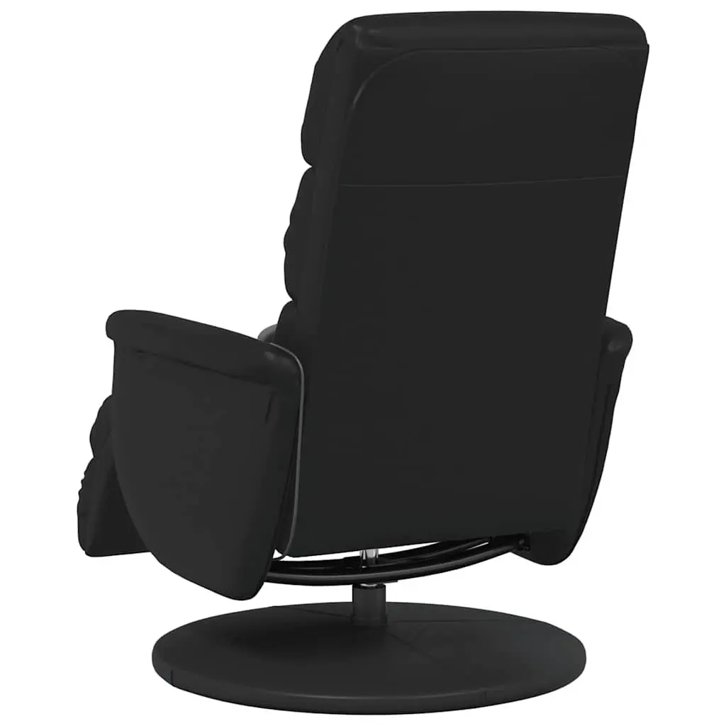 Black Massage Recliner Chair with Footrest and Swivel