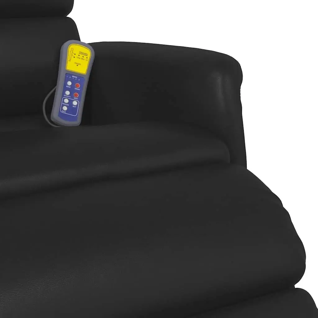 Black Massage Recliner Chair with Footrest and Swivel