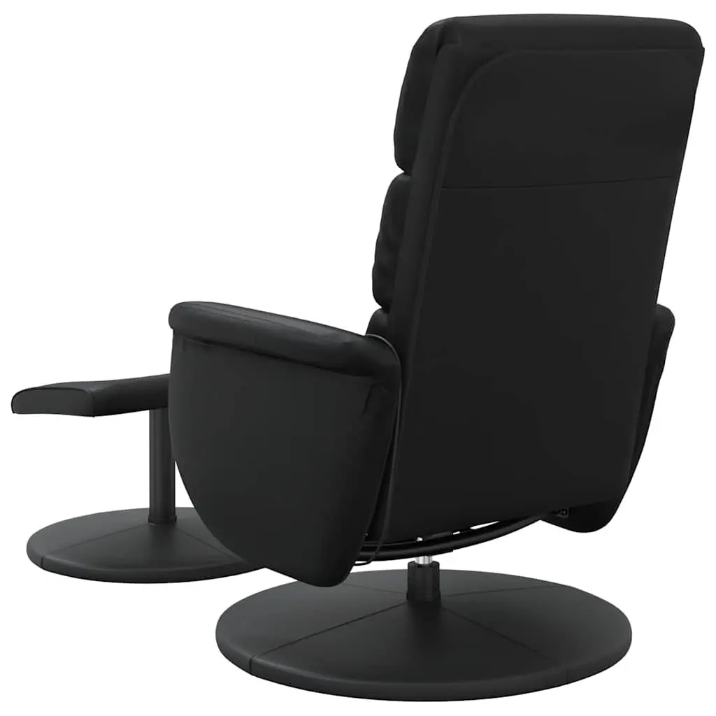 Massage Recliner Chair Faux Leather 360 Degree Swivel with Footstool