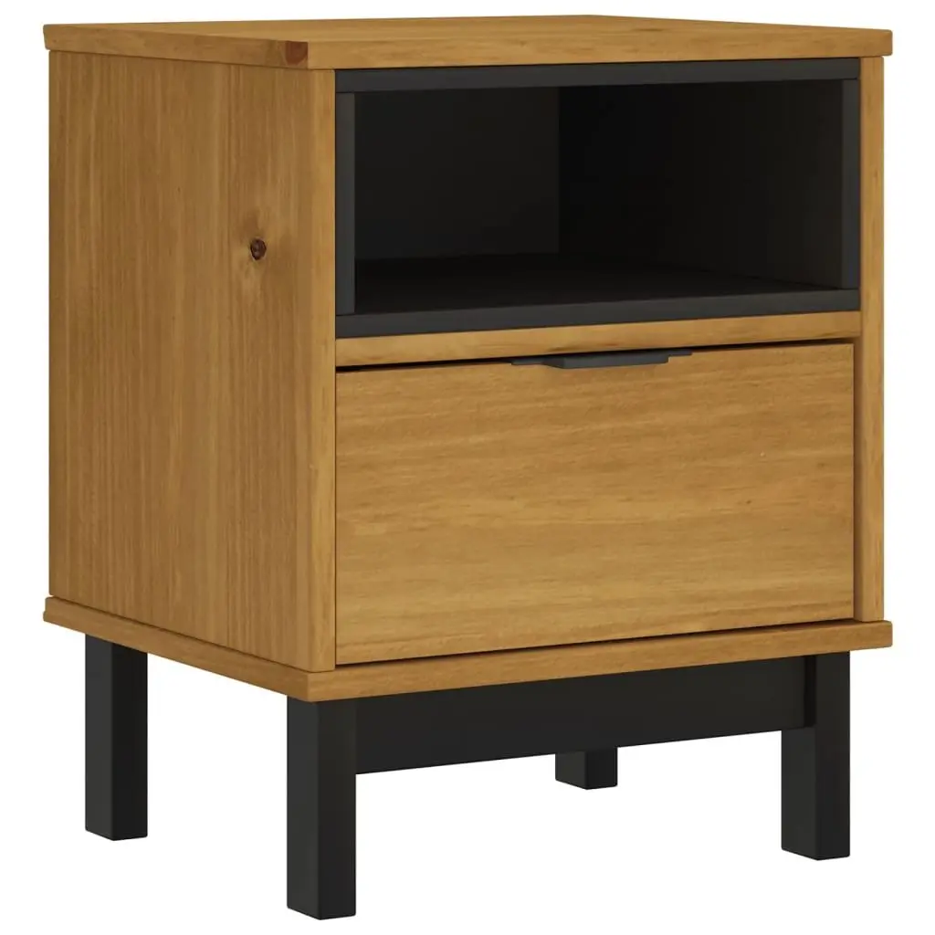 Bedside Cabinet Brown 40x35x50 cm Solid Pine Wood Nightstand