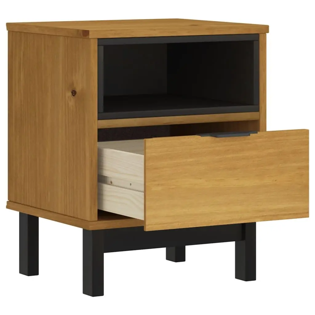 Bedside Cabinet Brown 40x35x50 cm Solid Pine Wood Nightstand