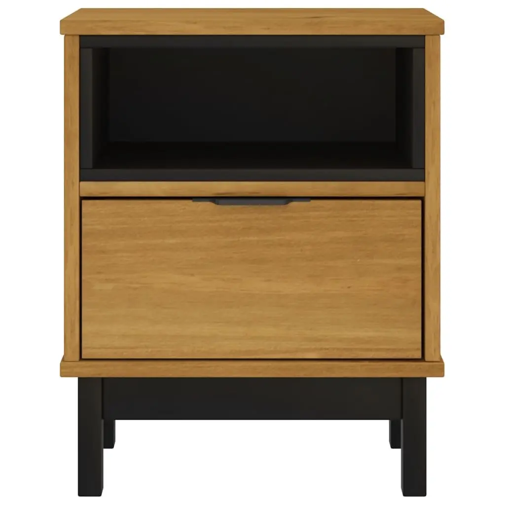 Bedside Cabinet Brown 40x35x50 cm Solid Pine Wood Nightstand