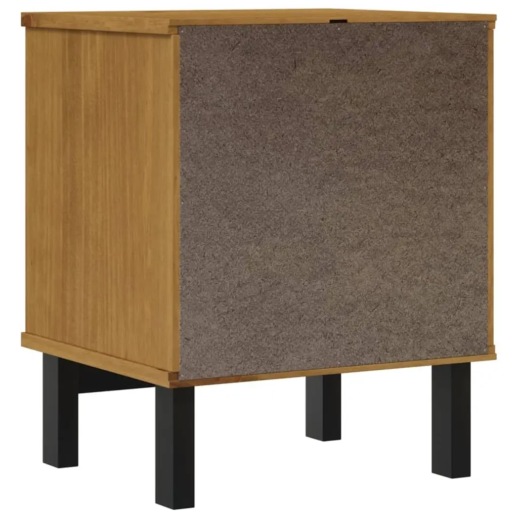 Bedside Cabinet Brown 40x35x50 cm Solid Pine Wood Nightstand