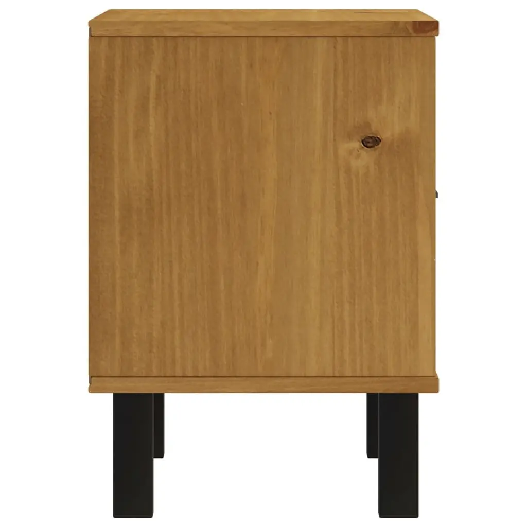 Bedside Cabinet Brown 40x35x50 cm Solid Pine Wood Nightstand
