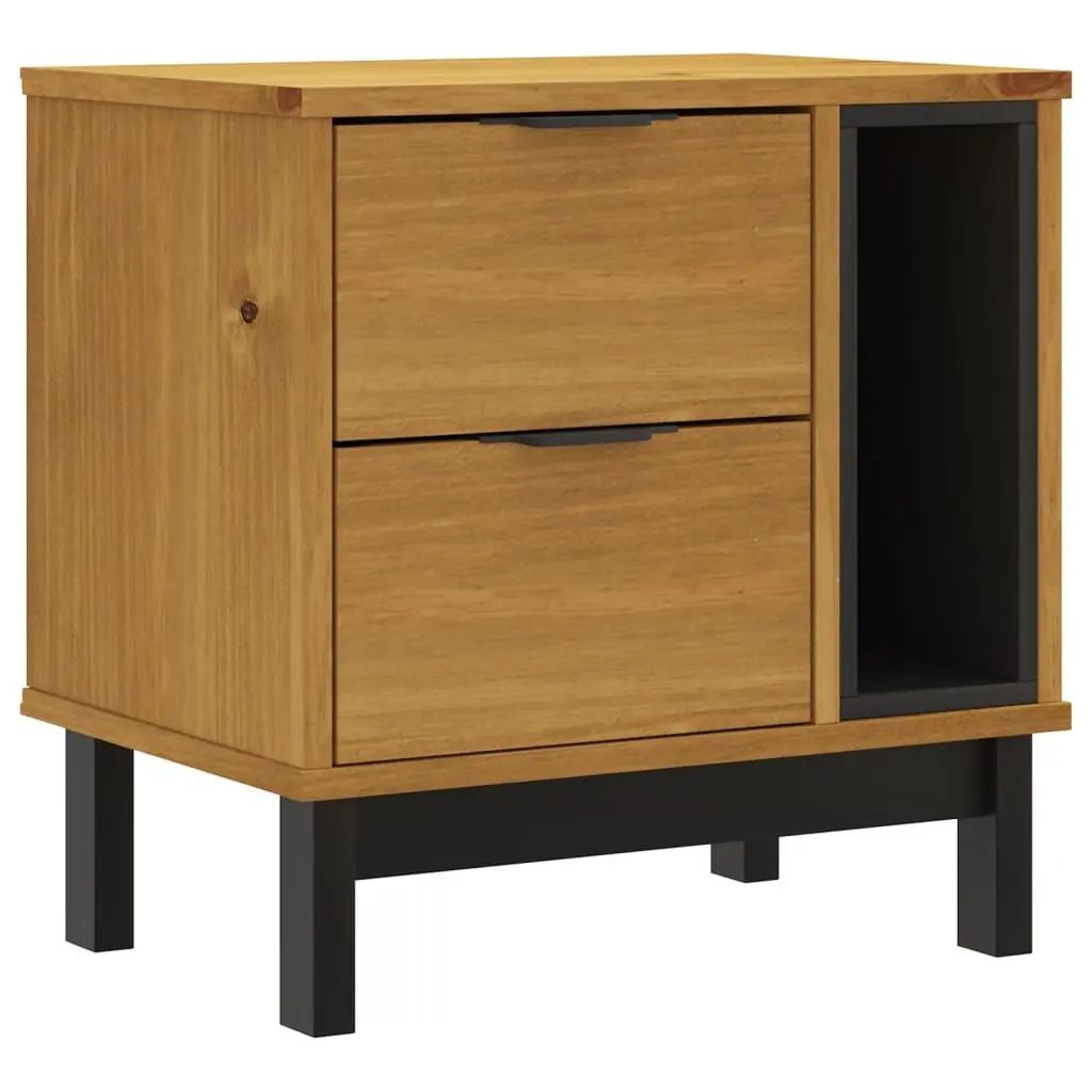 Bedside Cabinet with Drawers Storage Nightstand Bedroom Solid Wood Table Brown