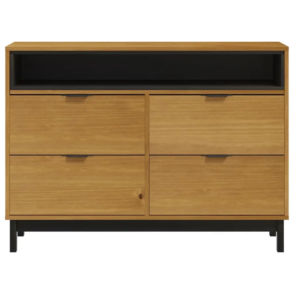 Drawer Cabinet Chest of Drawers 110x40x80 cm Brown Wood Storage Organizer