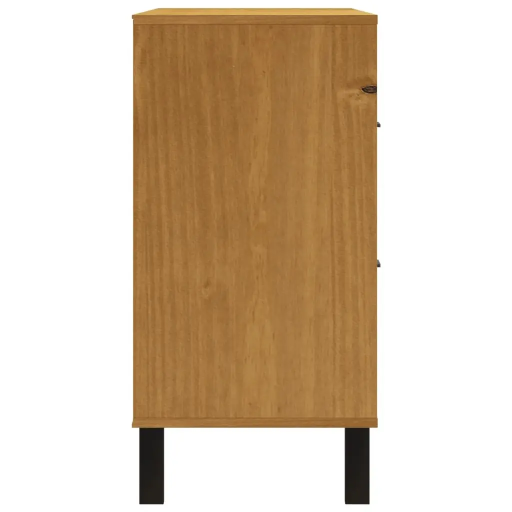 Drawer Cabinet Wooden 4 Drawer Storage Organizer Brown Pine
